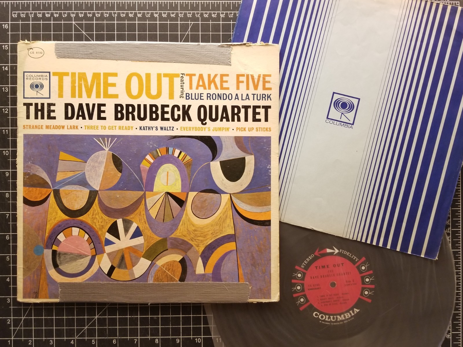 THE DAVE BRUBECK QUARTET Time Out LP 1960 VG/VG w/ INNER Stereo VINYL 6-Eye CBS