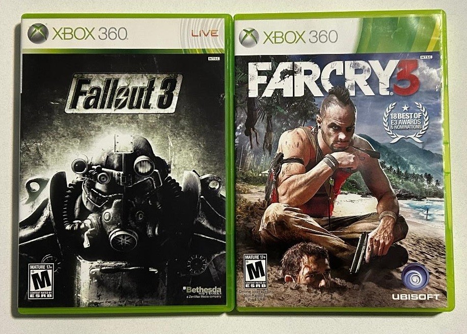 XBOX 360 Game Lot - Fallout 3 & Far Cry 3