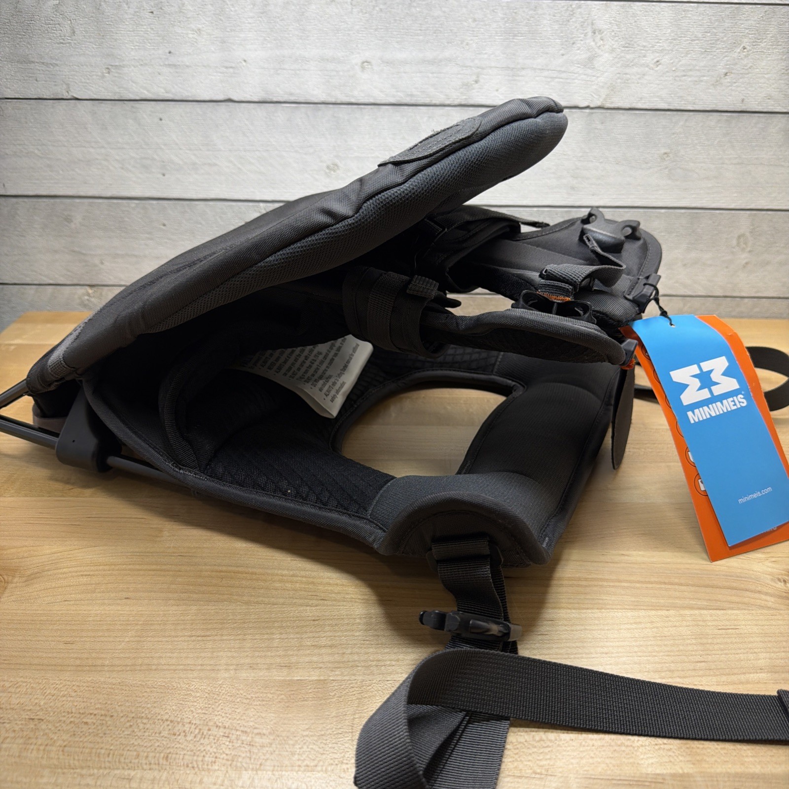 Minimeis Lightweight Shoulder Baby Carrier Gray And Orange Foldable