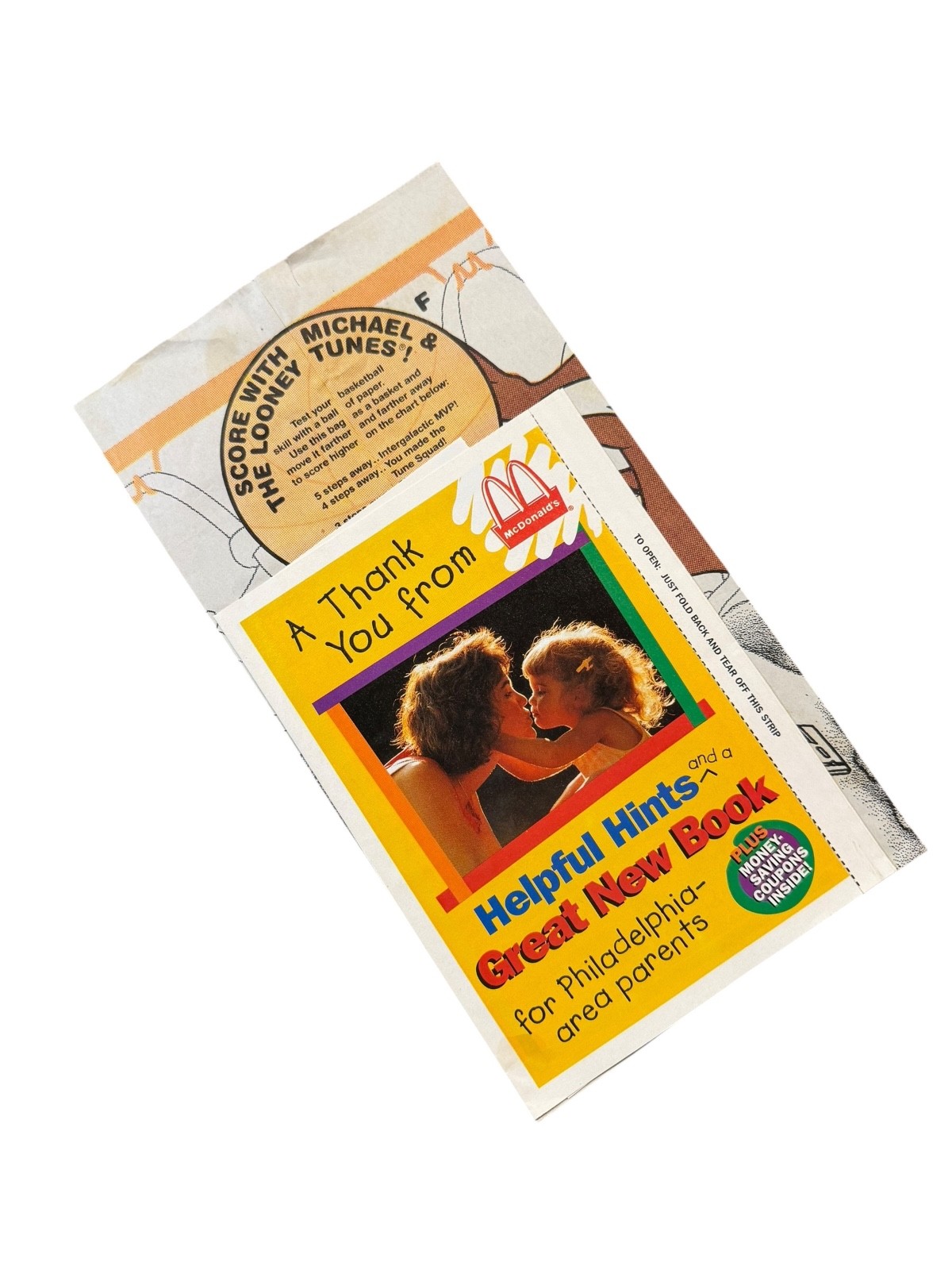 MICHAEL JORDAN SPACE JAM TUNE SQUAD VINTAGE 1996 MCDONALDS FOOD FRY BAG