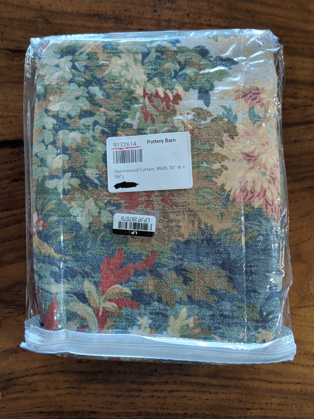 POTTERY BARN Greenwood Curtain Panel-Multi-50x96"-NWT