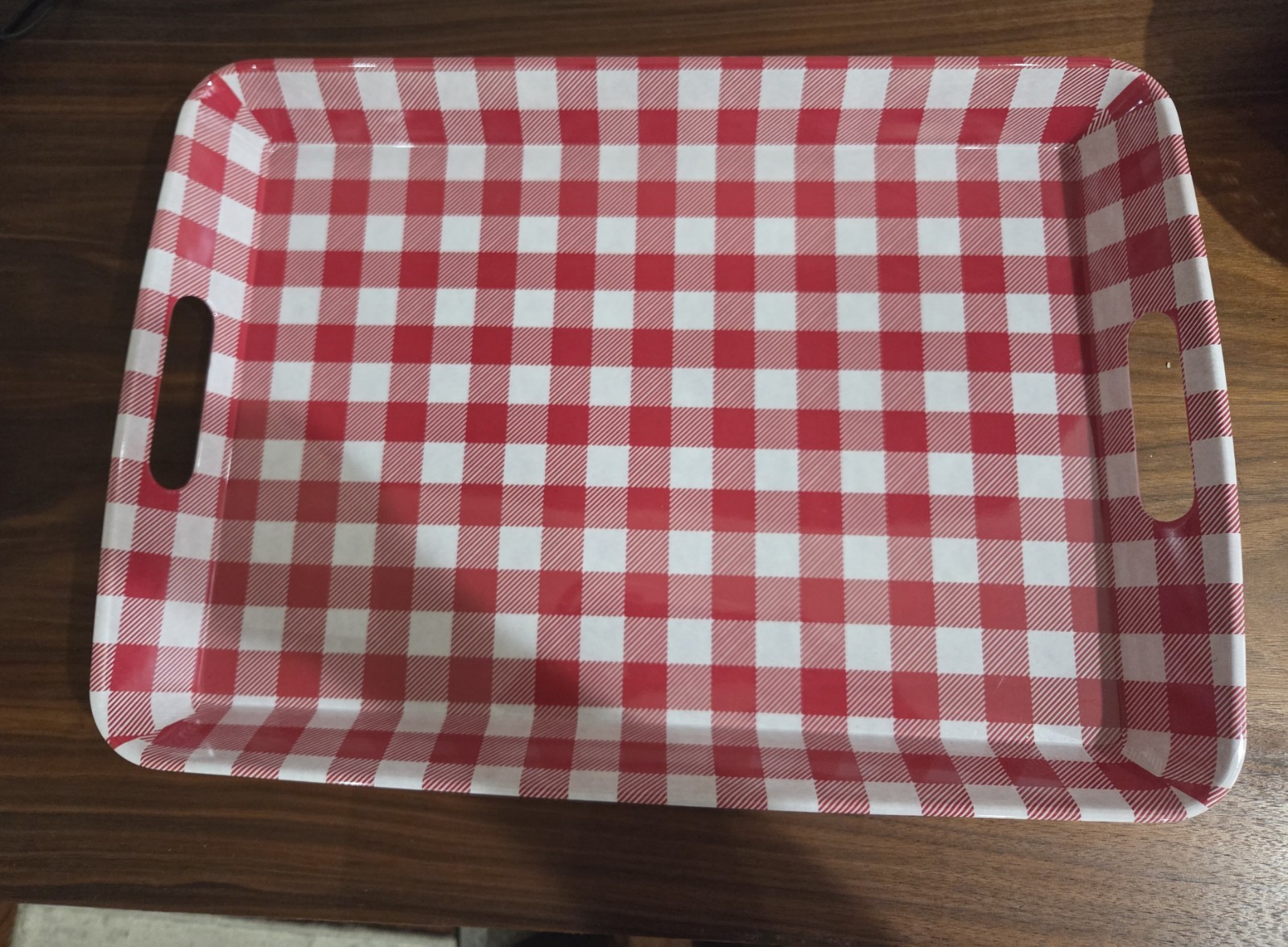 Melamine Picnic Plaid Serving Tray 13" X 18