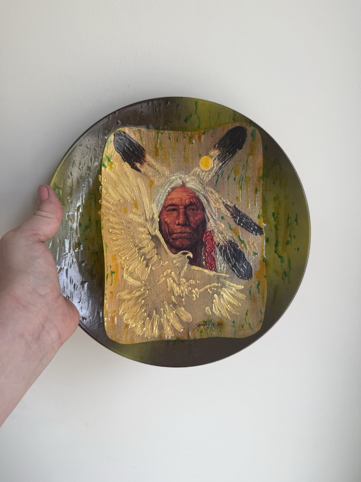 Native American Art - Gary Montgomery- Signed Plate- 1981-Excellent Condition