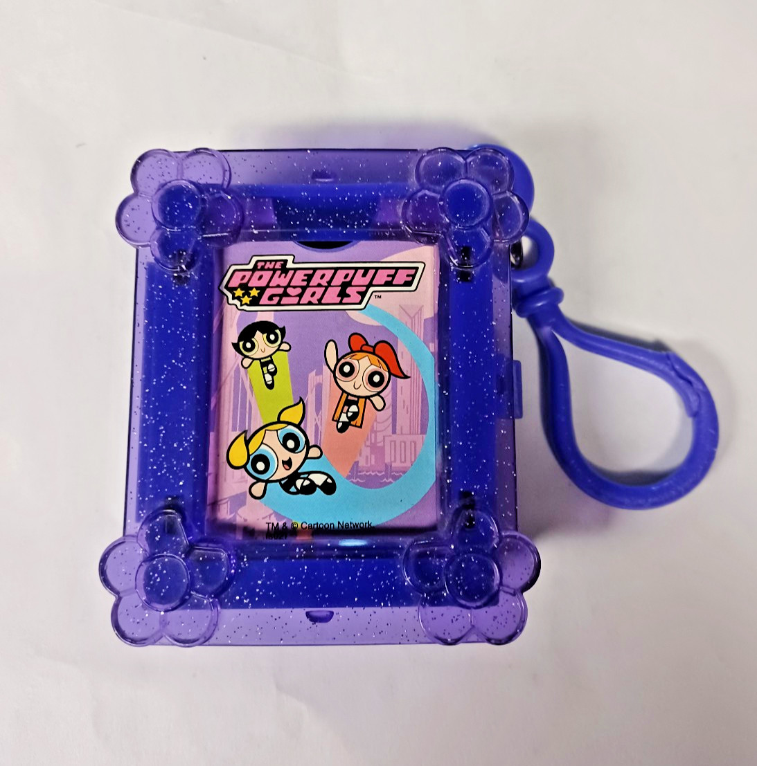 Vintage Powerpuff Girls Candy holder Frames Keychain Backpack charm Purple