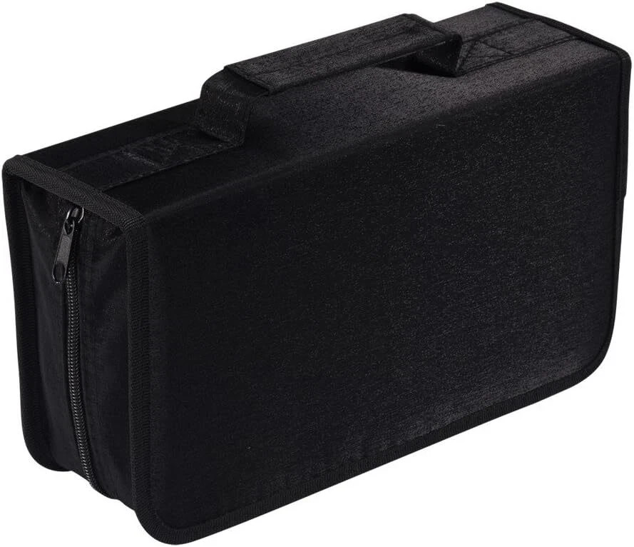 128 Capacity CD/DVD case Wallet, Storage,Holder,Booklet by 128 Black 