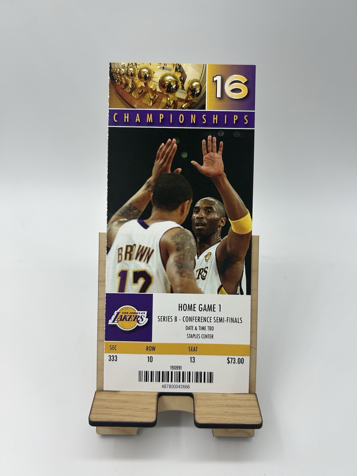 2011 L.A. Lakers Finals Phantom Full Ticket Kobe Bryant