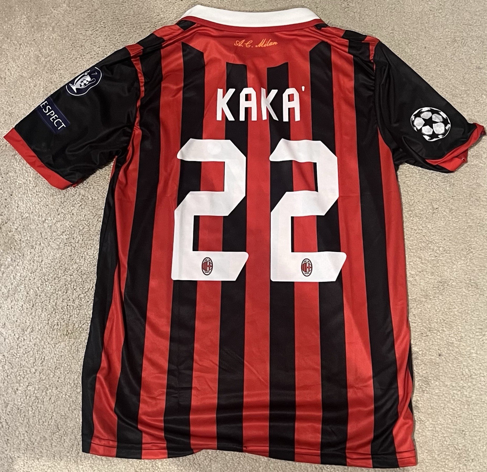 AC Milan Kaka #22 UEFA Champions League Jersey Men’s Size Large