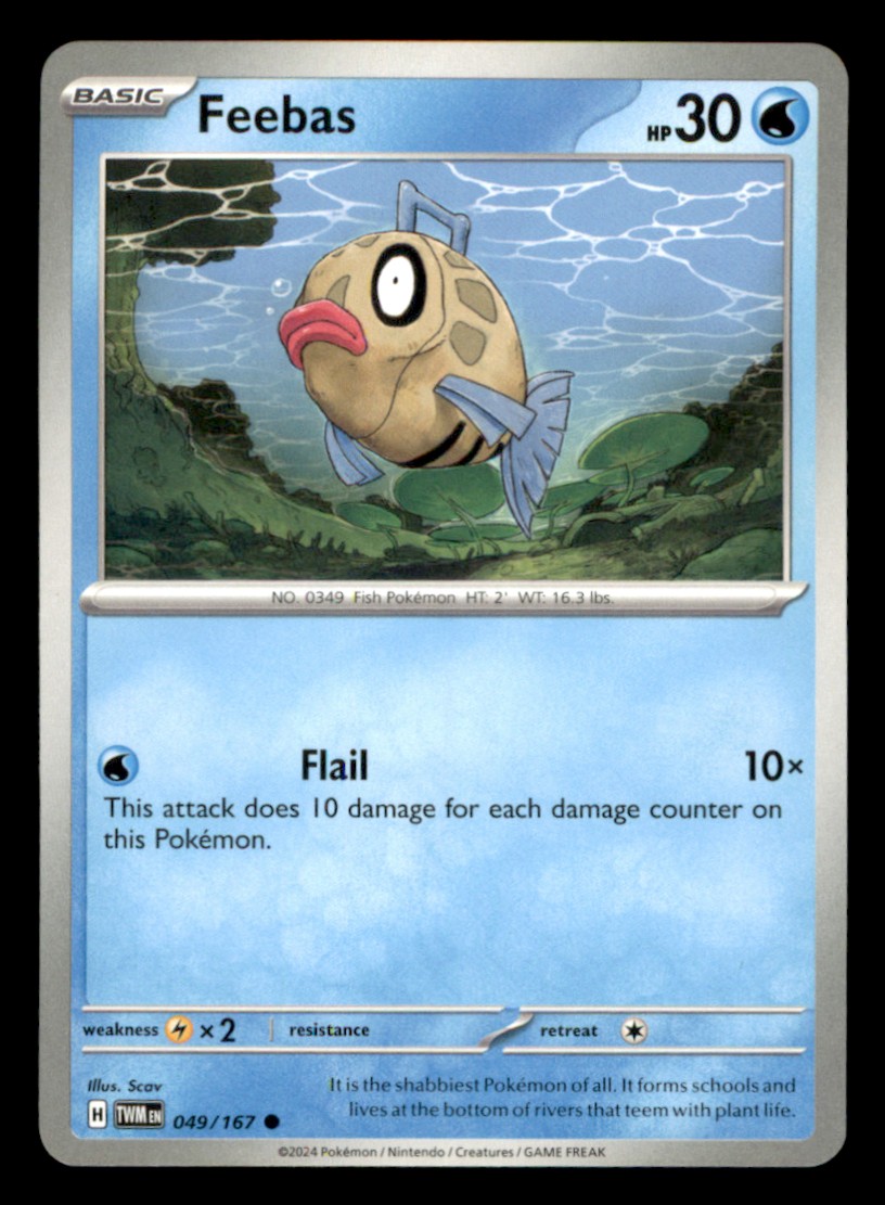 Feebas Common SV06: Twilight Masquerade 049/167 NM Normal Pokemon