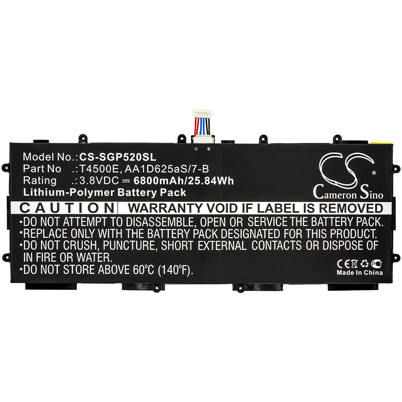 Battery 6800mAh T4500E AA1D625aS/7-B for Samsung GT-P5210 GT-P5200 GT-P5220