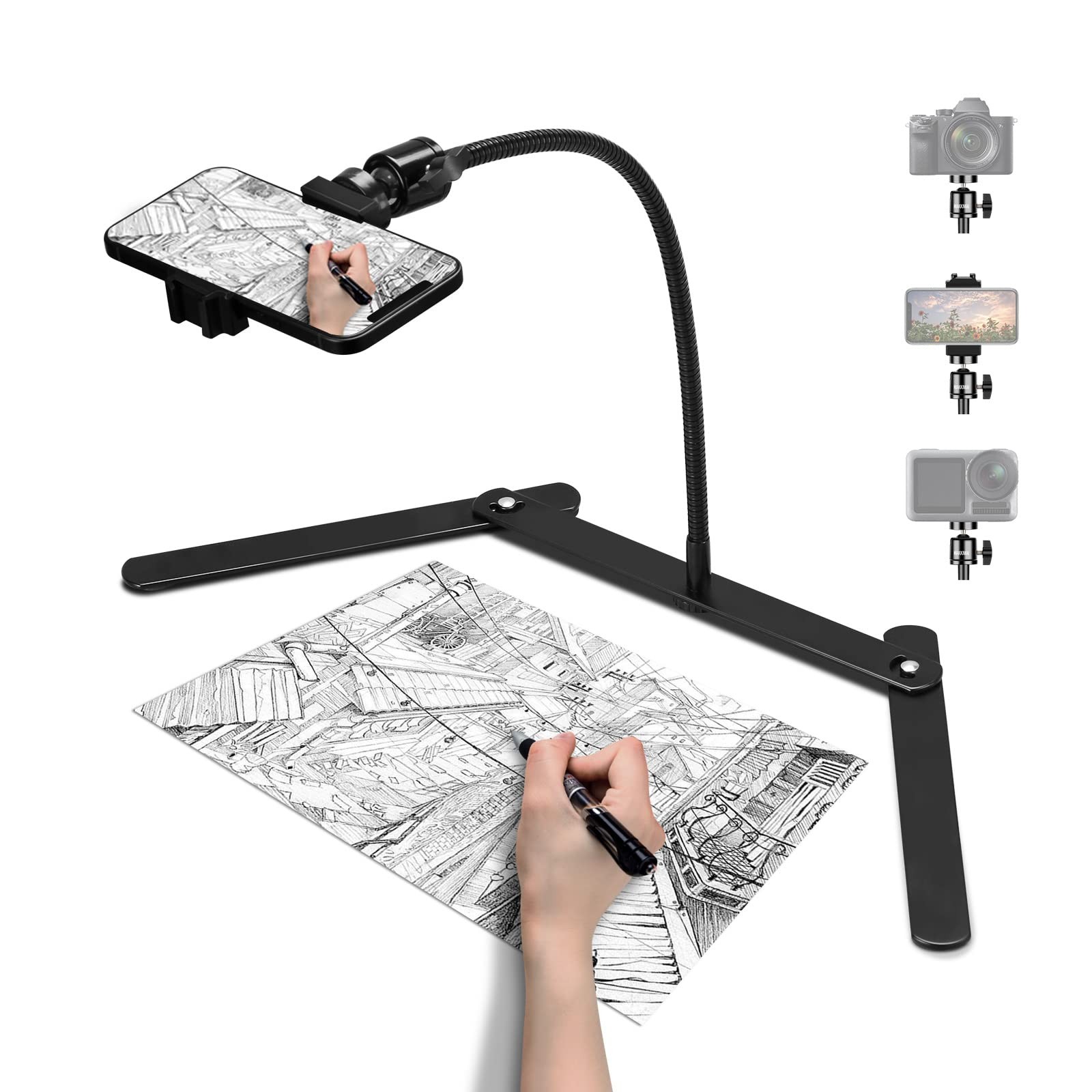 Stand for Recording, Tripod Adjustable and Solid, Overhead Mount, Fixable Goo...