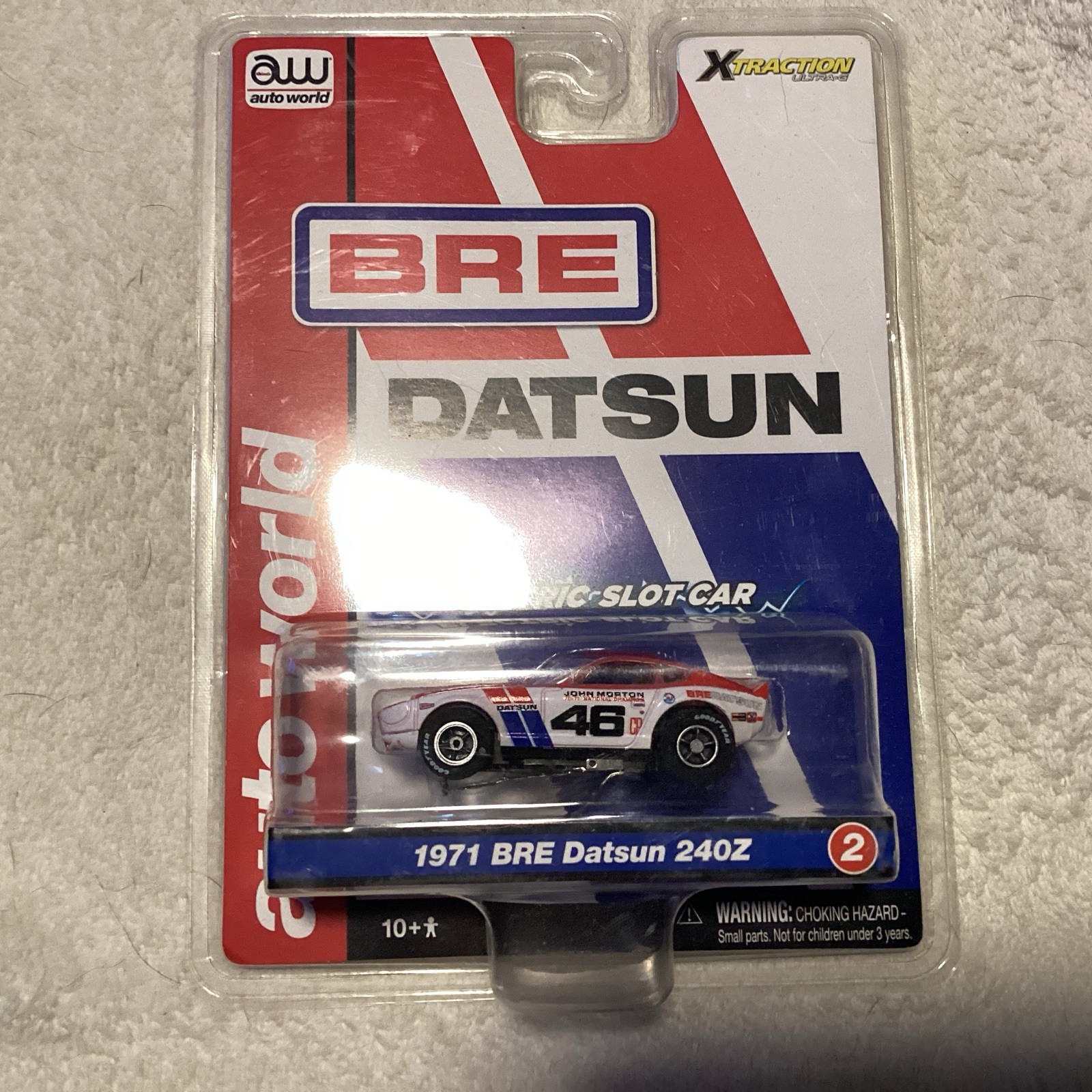 "NEW" AW X TRAC REL 3 SC420 RED/WTE '71 BRE DATSUN 240Z HO SLOT CAR