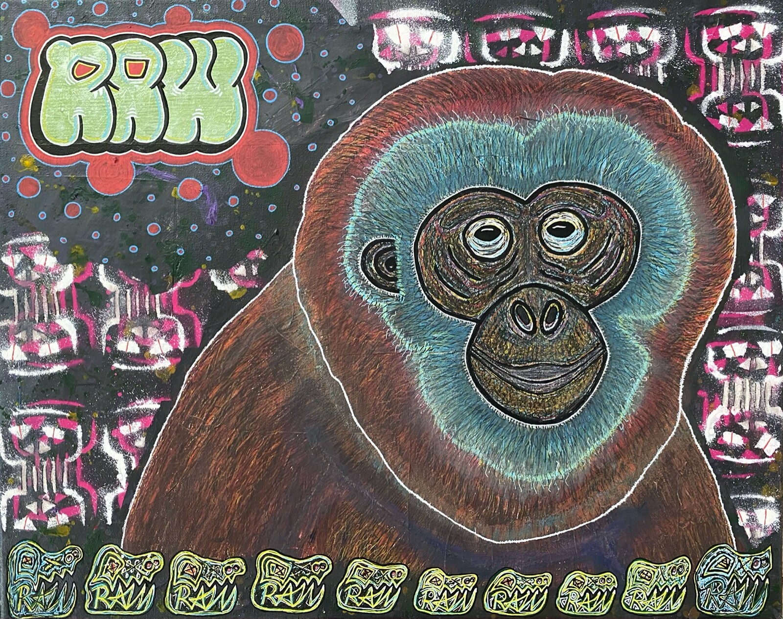RAW Monkey NFT, Primates #3 by RabidArtWork from the Primates Collection 1 of 1