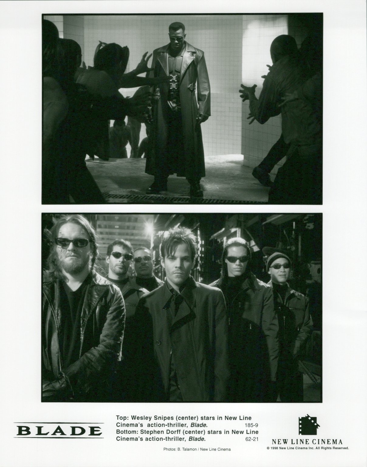 Blade 1998 Wesley Snipes Stephen Dorff Movie Still Press Photo Film Promo