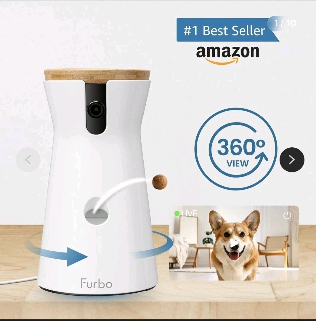 Furbo 360° Dog + 2 Mini Camera System | Treats Safety Peace of Mind | Furbo 3.5