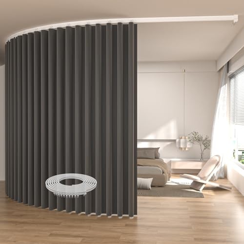Room Divider Blackout Curtains Extra Wide Ceiling 100"W x 84"L (Pack of 1) Grey