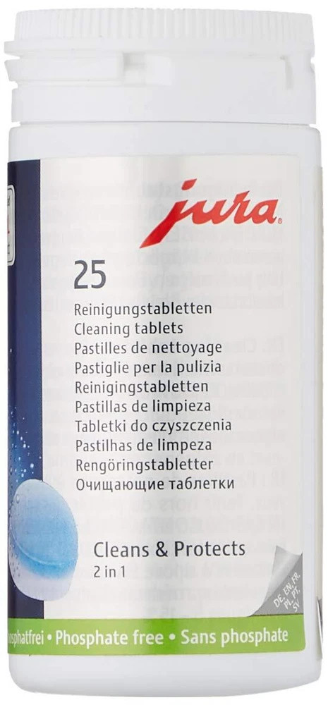 Jura 2 Phase Cleaning Tablets Pack of 25 for Fully Automatic Coffee Machine