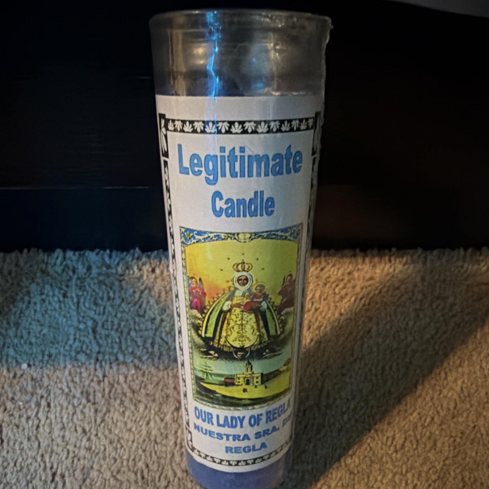 Legitimate Our Lady of Regla Religious Devotional Candle Nuestra Sra de Regla