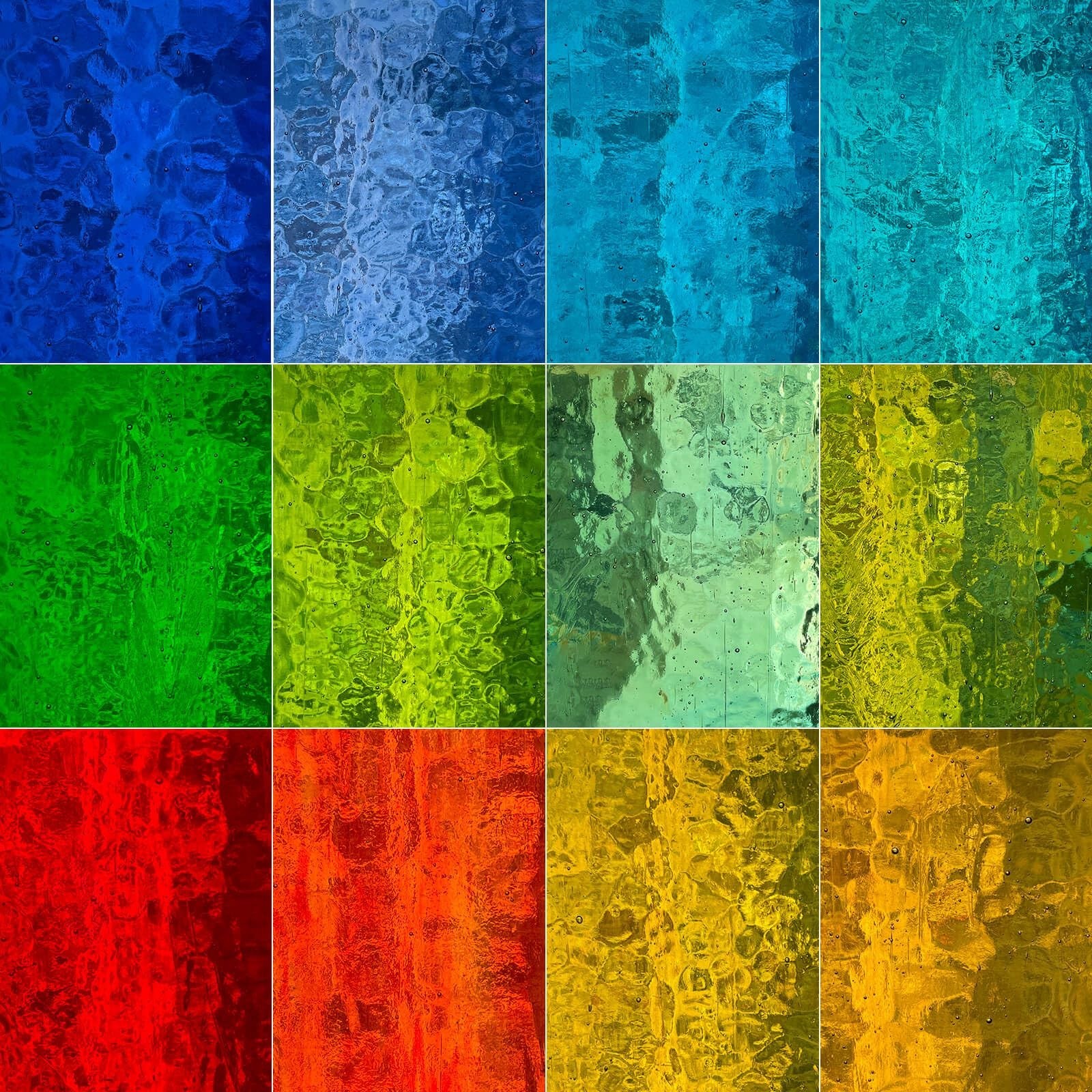 LITMIND 12 Sheets Transparent Texture Stained Glass Variety Pack, 6 x 4 Inch ...