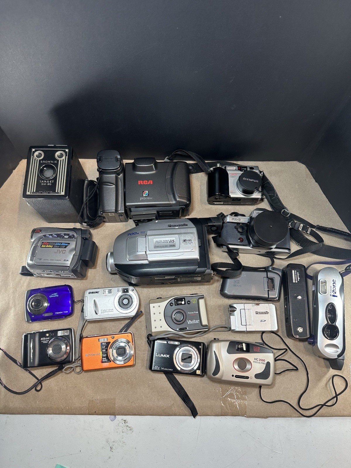 Lot Of 15 Cameras UNTESTED For Parts Or Repair