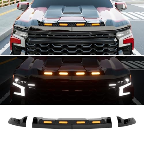 Hood Protector with LED Light Compatible with 2019-2026 Chevy Silverado 1500 