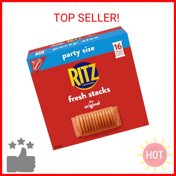 RITZ Fresh Stacks Original Crackers, Party Size, Travel Snacks, 23.7 oz (16 Mult