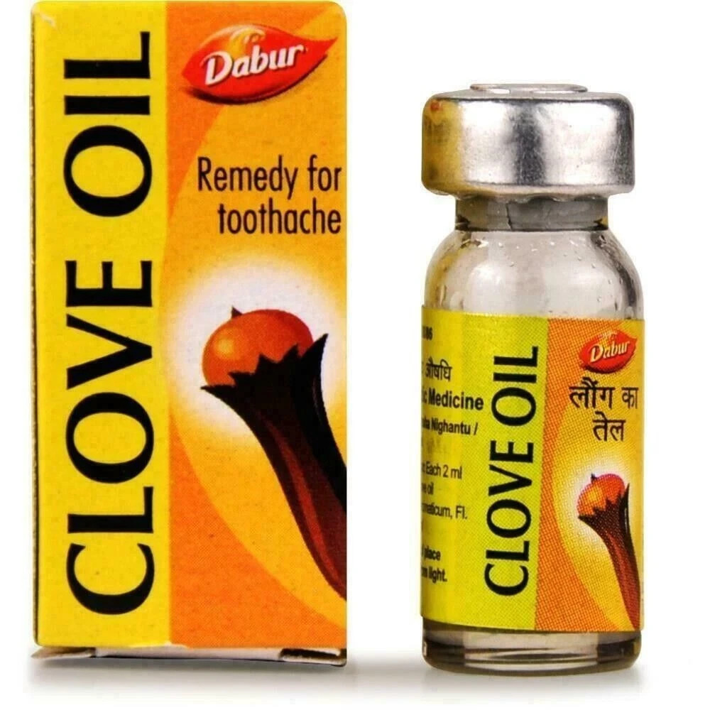 Dabur Ayurvedic Clove Oil (2ml) Best Remedy for Tooth Ache pack of 2