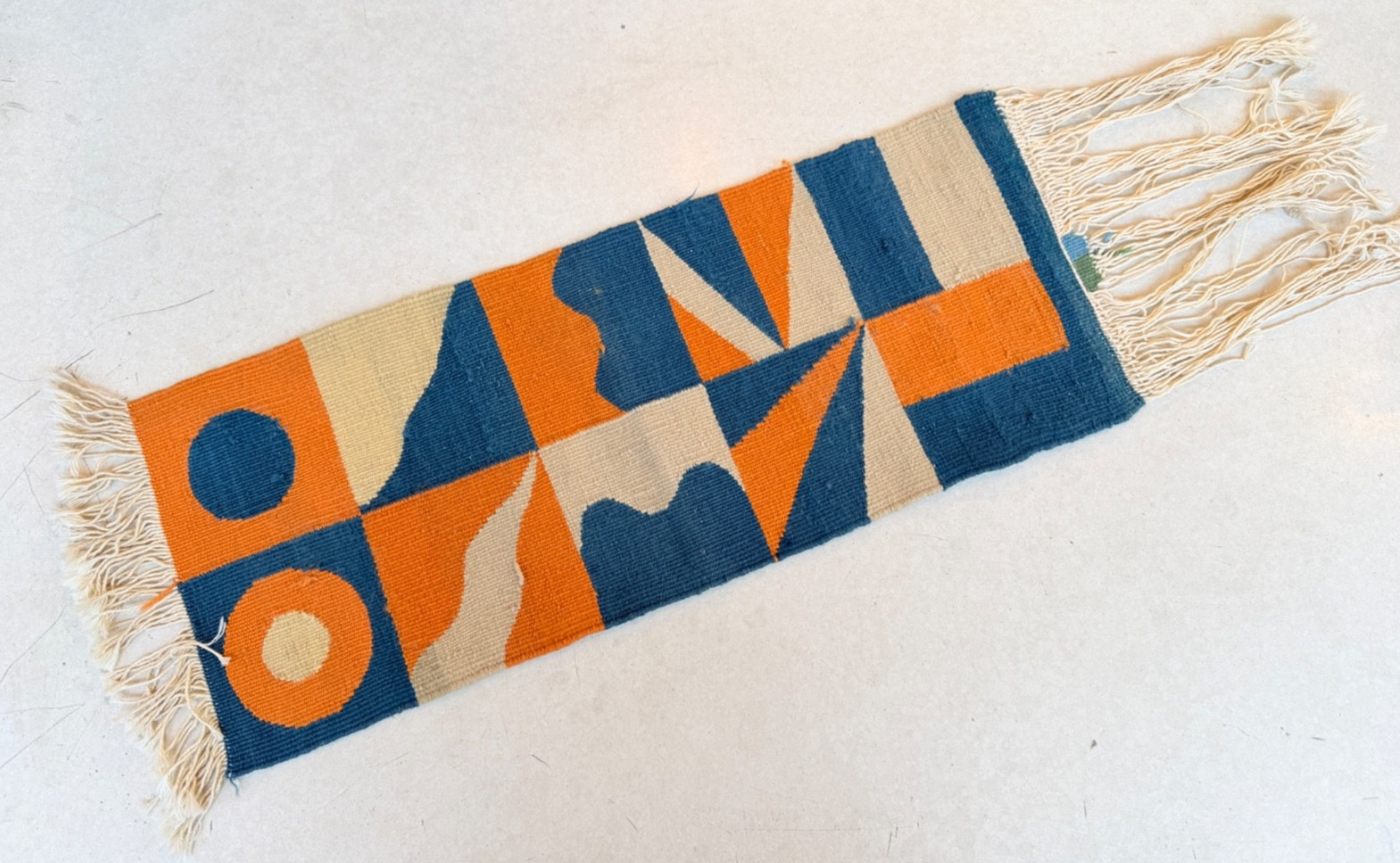 '60 Space Age Studio Textile Carpet Rug Style Art Wall Panel Abstract Geometry