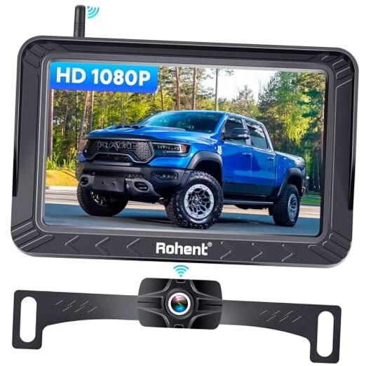 5-Inch Wireless Backup Camera for Trucks: Strong Signal HD 1080P Rear View 