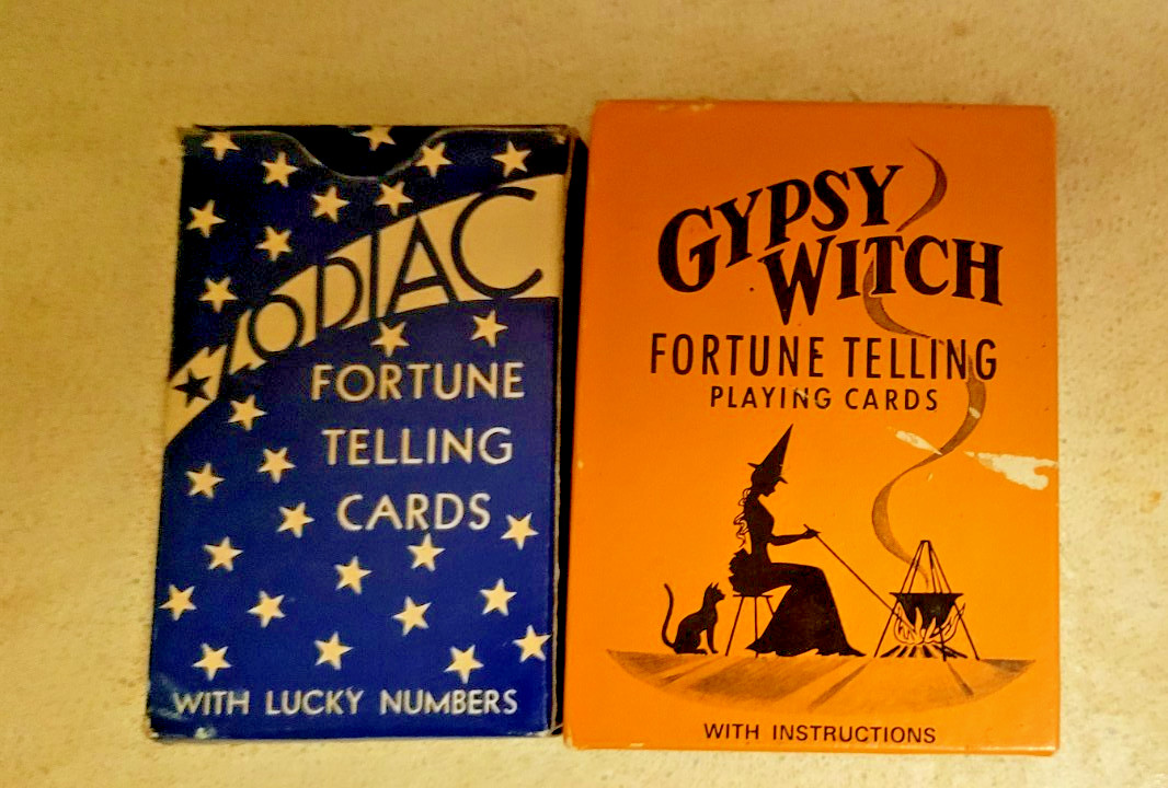 Gypsy Witch Fortune Telling Playing Cards plus ZODIAC Fortune Telling Cards LOT