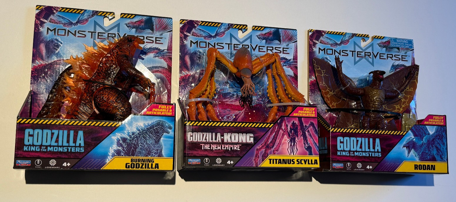 Monsterverse Godzilla x Kong TITANUS SCYLLA BURNING GODZILLA & RODAN Figures Set