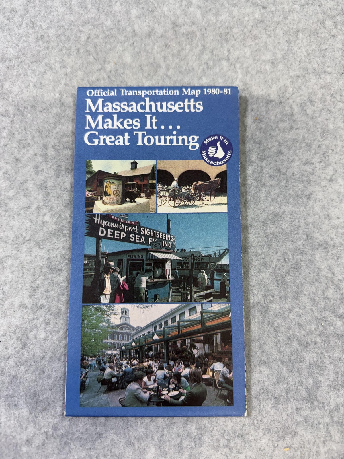 Vintage 1980-81 Massachusetts Official Transportation Road Map Travel Guide
