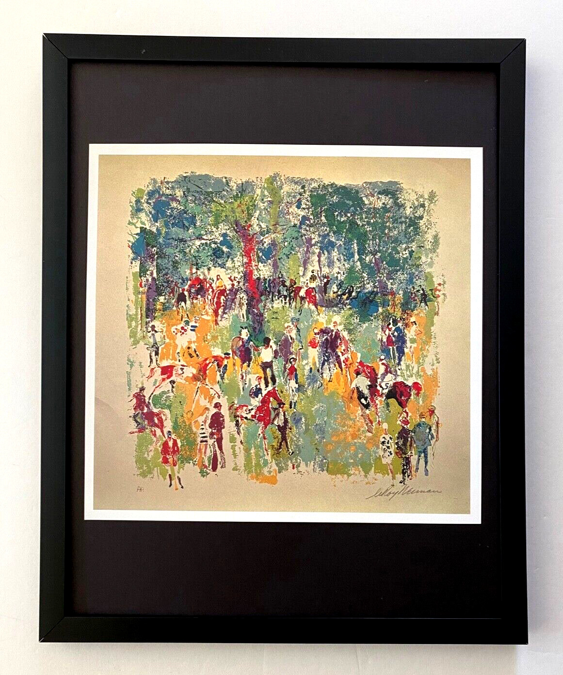 LeRoy Neiman " Horse Racing " Signed Pop Art Mounted and Framed!