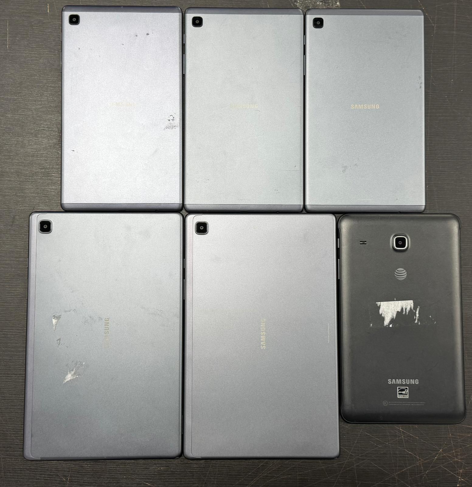 Lot of 6 Samsung Tabs Mix Salvage - For Parts Or Repair AS IS - FREE SHIPPING
