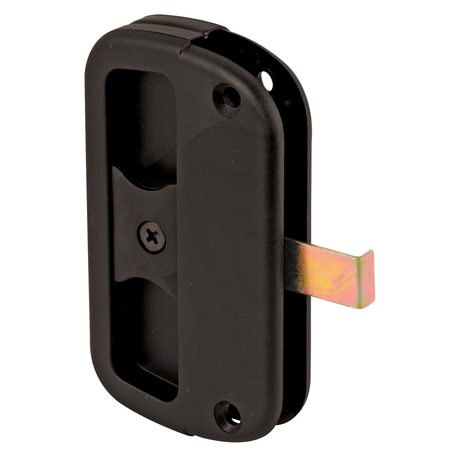 Sliding Screen Door Latch and Pull 3-7/8 in. Black Plastic