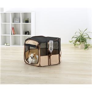 Foldable Pet Playpen 90×90 Brown (Dog Cage/Playpen) (Wholesale)