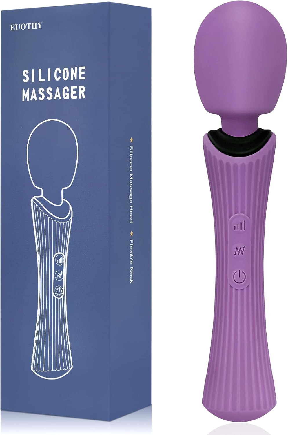 Cordless Wand Massager - Powerful 12 Vibration Patterns, 3 Speeds Settings & Wat