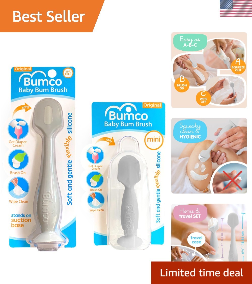 Travel-Friendly Mini & Full Diaper Spatula Set - BPA-Free Silicone with Case