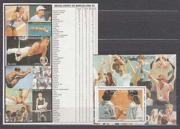 Sao Tome And Principe - Yvert Stamps 137C/D ** MNH Barcelona Olympics