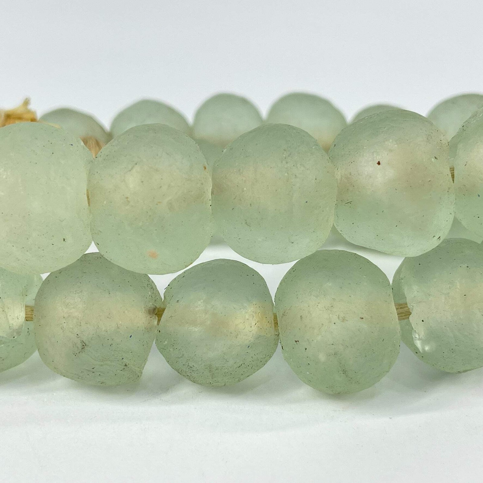 Large Krobo Recycled Powder Glass Translucent Trade Beads