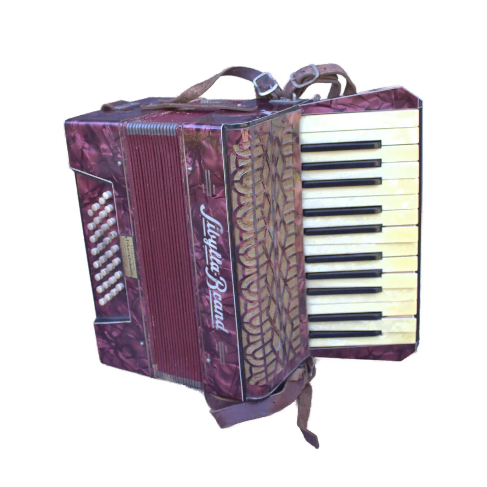 Vintage accordion Sibylla brand Germany home decoration music instrument
