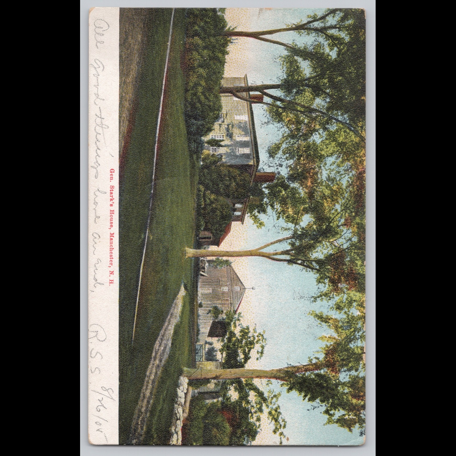 Antique Postcard Gen. Stark House Manchester NH Architecture
