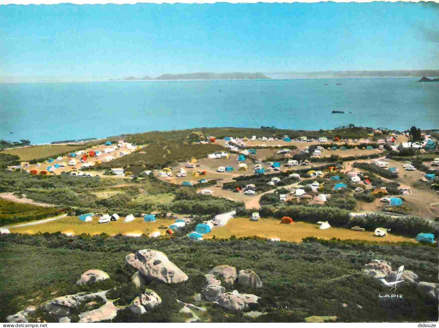 Postcard - Camping - Ploumanac'h - Le Camping du Ranolien - Aerial view -