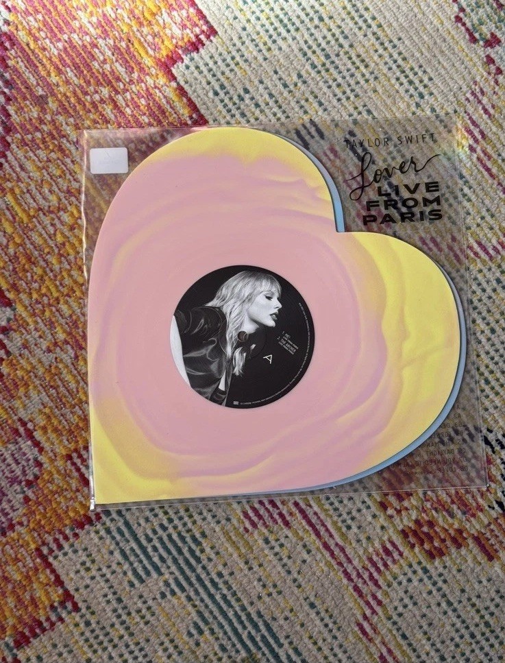 Taylor Swift Lover (Live From Paris) Heart Shaped Vinyl