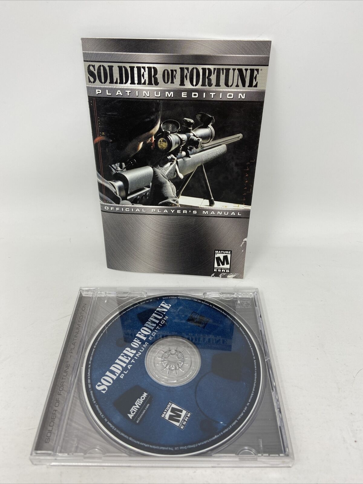 Soldier of Fortune Platinum Edition Disk Case and Manual - NO BOX