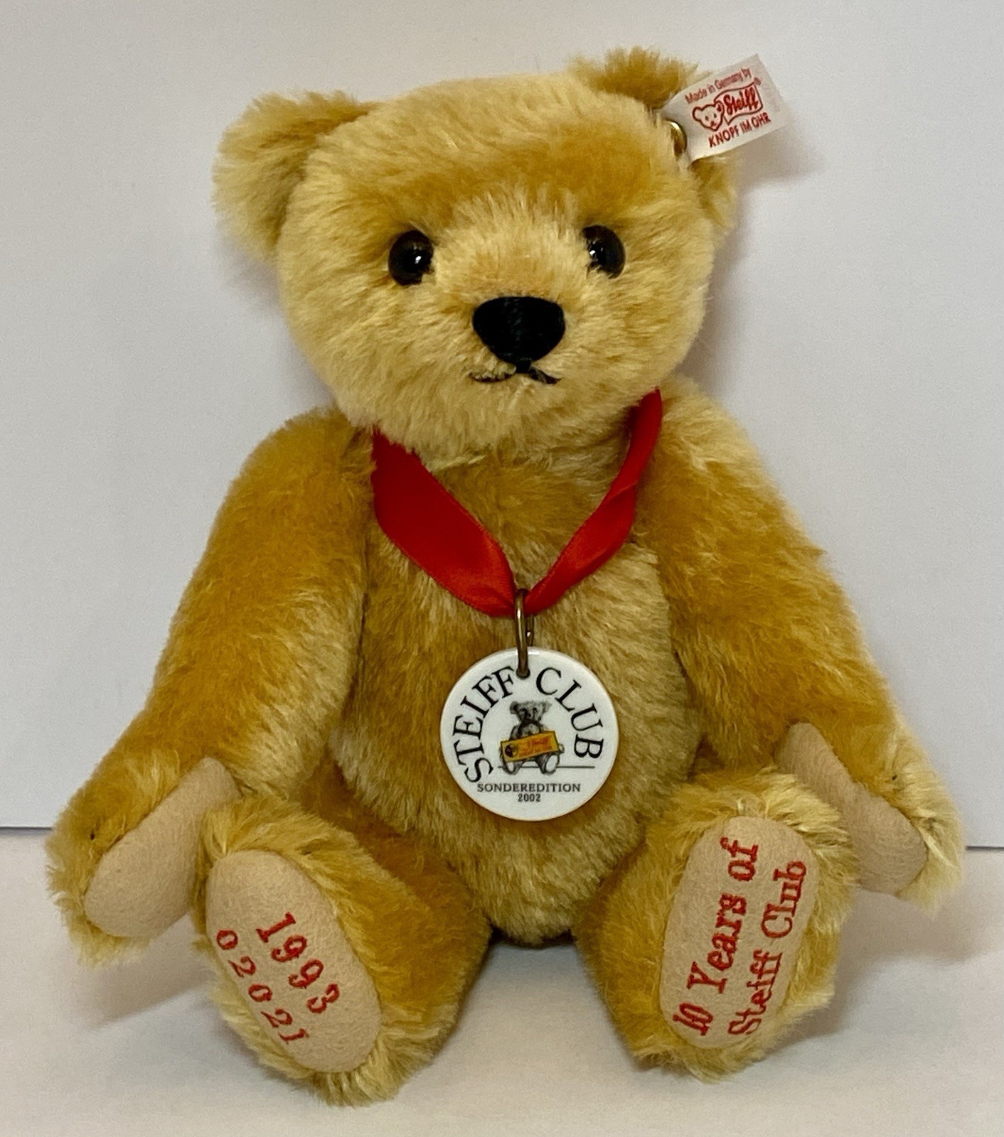 Steiff 10 Years Of Steiff Club Mohair Bear 10” 1993