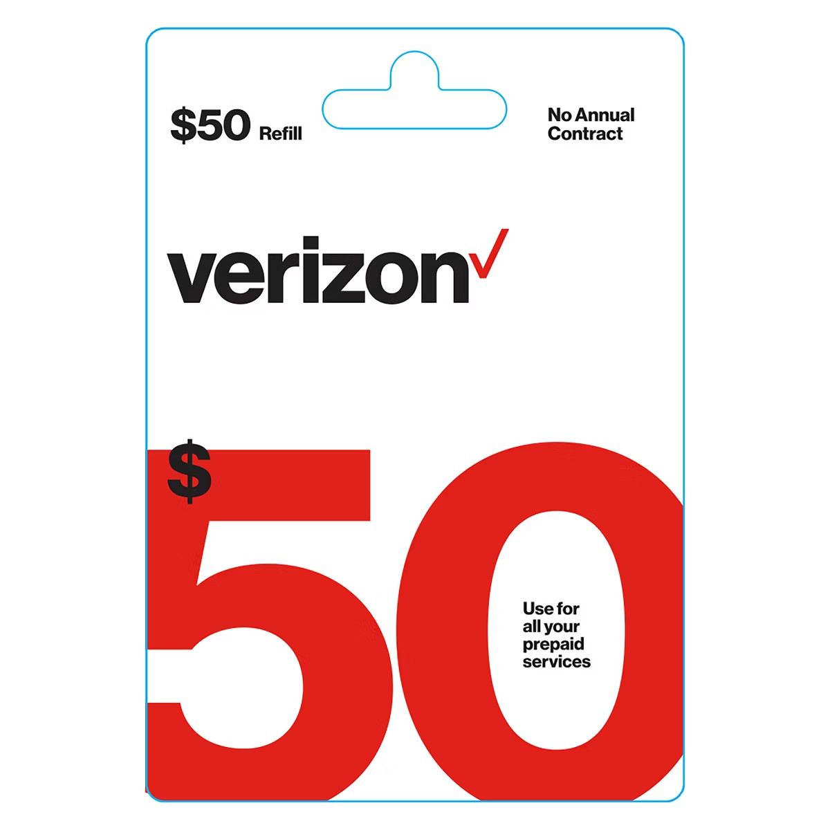 Verizon Wireless PREPAID PHONE'S E-Gift Card $50 refill