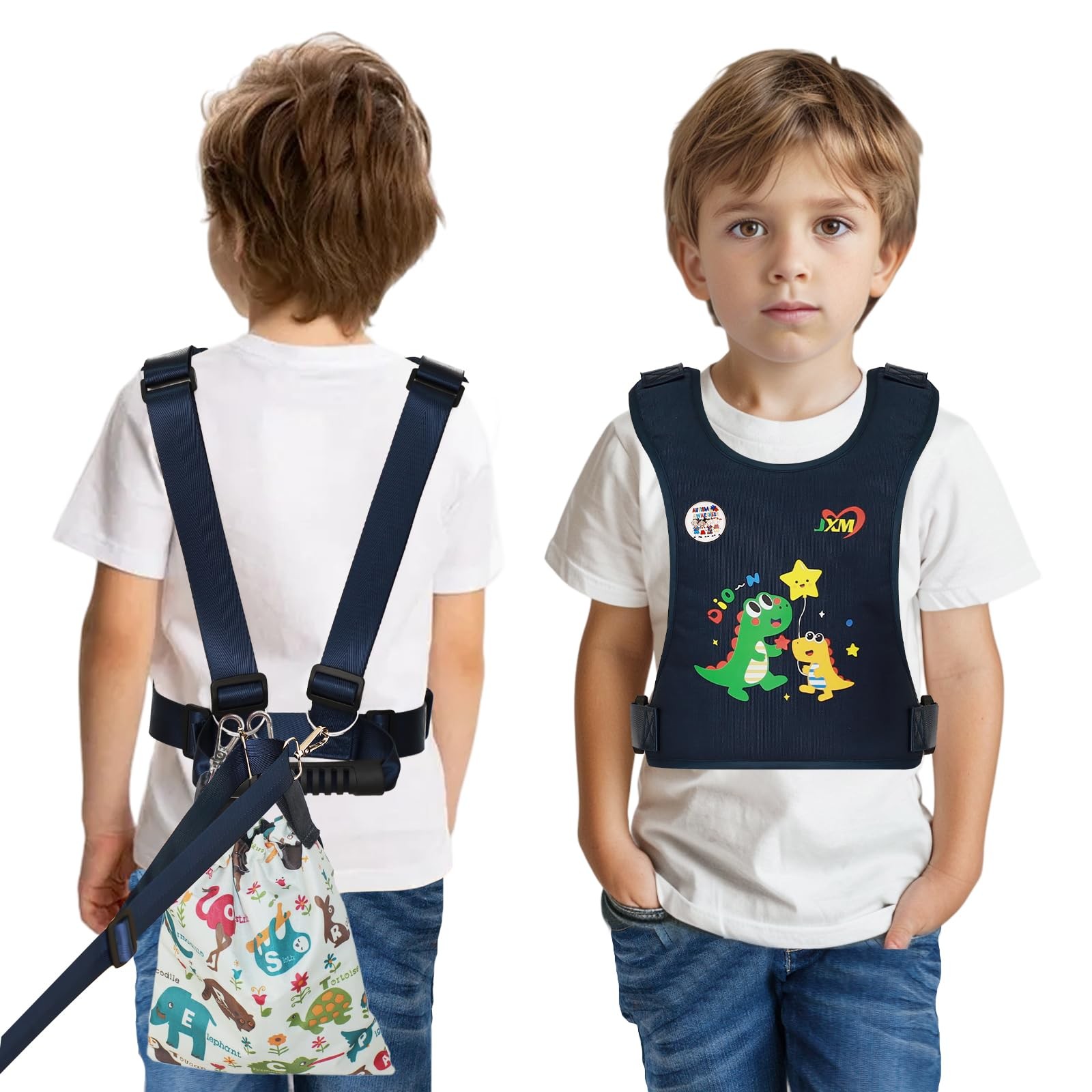 JXM Safety Harness for Active Childs Small For Height 3'1" - 3'9", Navy Blue 