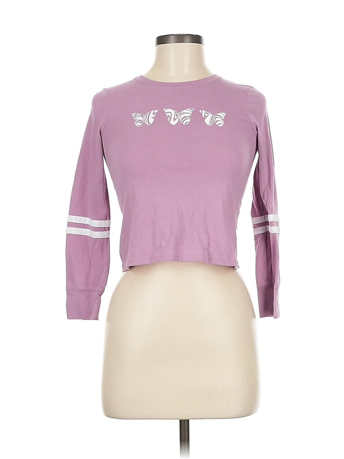 SO Women Purple 3/4 Sleeve T-Shirt 8