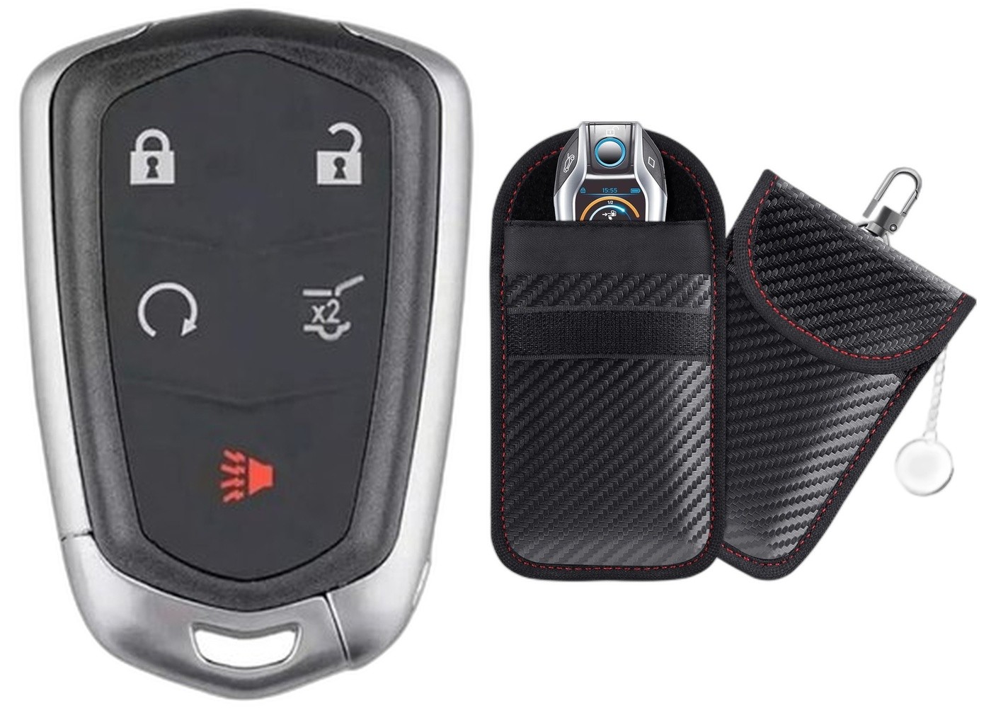 Smart Replacement Key Fob 2015-2016 Cadillac SRX FCC: HYQ2AB MPN: w/Case