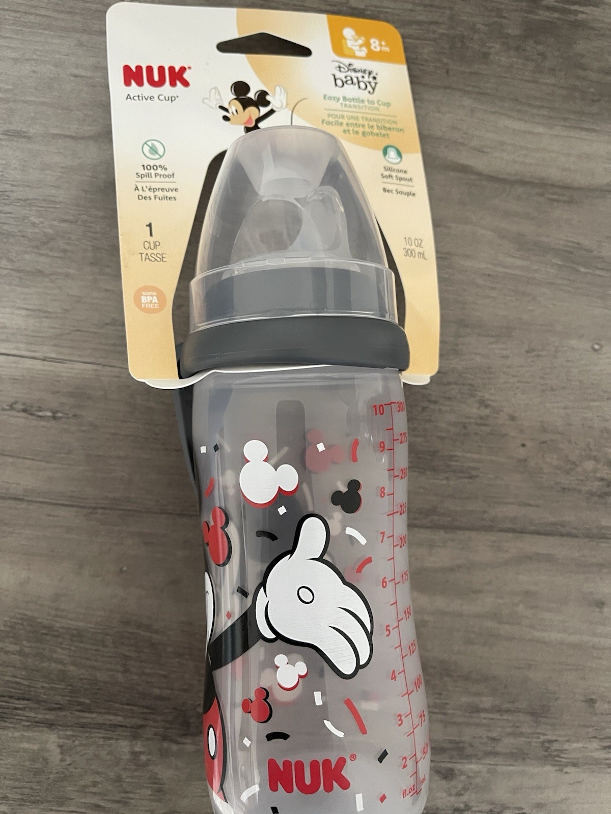 NUK Disney Mickey Mouse Active Cup 10oz BPA Free Spill Proof Sippy Cup New